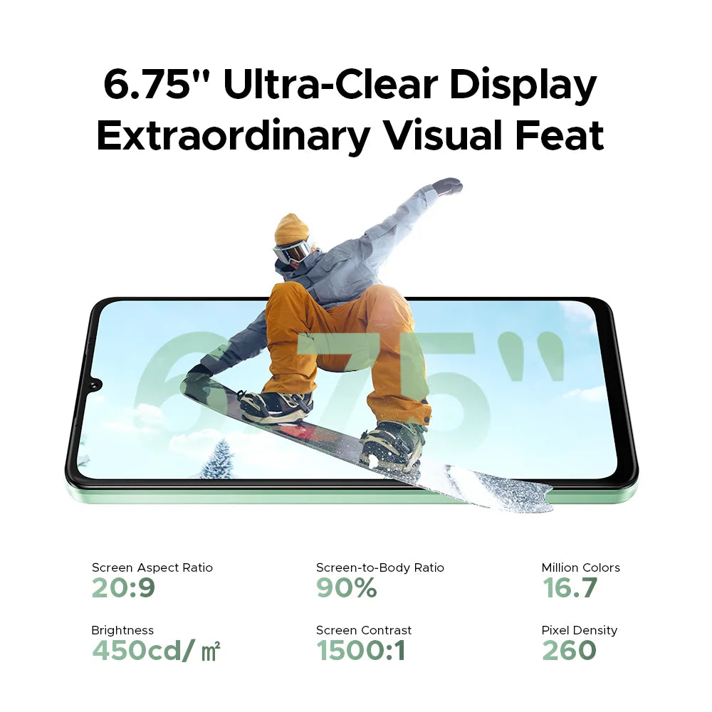 DOOGEE Note59 Pro 5G Smartphone 6.75" HD+ Android 15 Mobile Phone 8GB RAM 256GB ROM 6250mAh Battery NFC Global Version  Cellphon