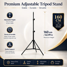 Portable Projector Tripod Adjustable Height Stable Base Floor Stand for Camera Ring Light Projector