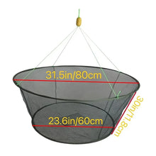 Red de pesca plegable de boca suelta de 80 cm, red de lanzamiento para tanques, trampa para peces, anguilas, camarones, langostinos, cebo y cangrejos