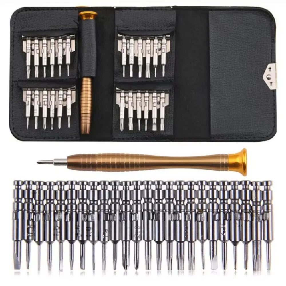25 in 1 Magnetic Precision Screwdriver Set, Aluminum Alloy Mini Repair Tool Kit for Phone Laptop Camera Watch Electronics