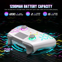 GAMROMBO Game Controller for PlayStation 5/PS5/PS4/PC/iOS/Switch Console W/RGB Turbo Dual Vibration 6-Axis Gyro Wireless Gamepad