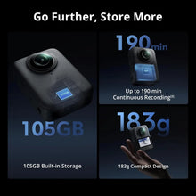 Open Box-DJI Osmo 360 Camera Standard Combo 1-Inch 360° Imaging Native 8K Video 105GB Storage 120MP Photo 100-Min 8K Recording 360 Action Camera