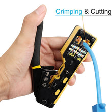 RJ45 Crimp Tool Kit Pass Through Cat6 Crimping Tool For Cat5 Cat5e Cat6 8P8C Connector, All-in-one Ethernet Crimper