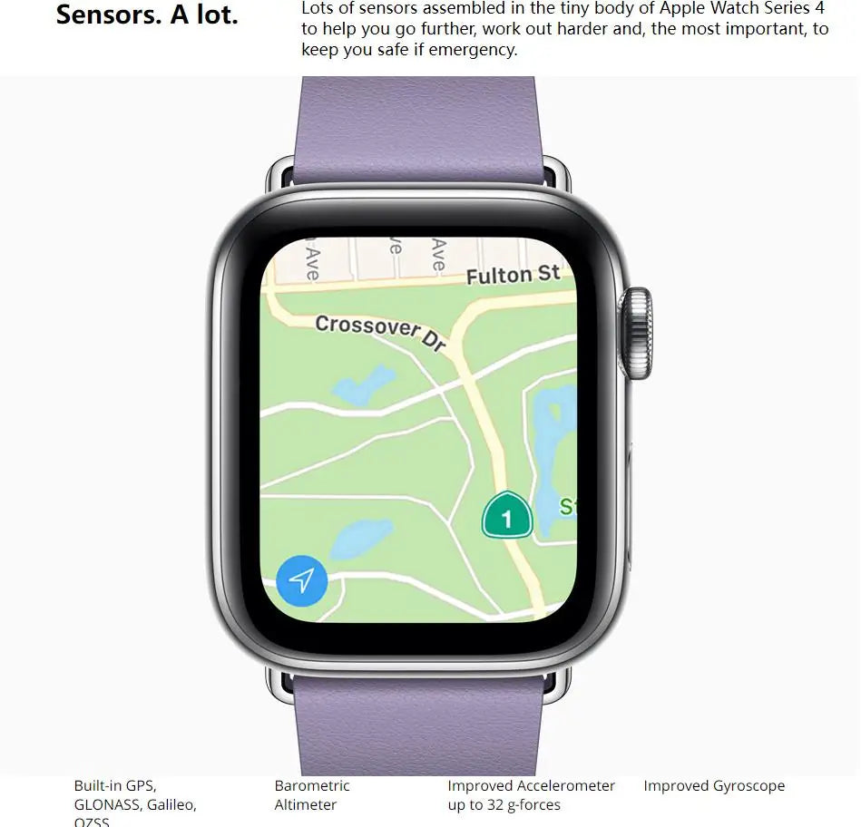100% Original Apple Watch Series 4 Smartwatch 40MM/44MM GPS Aluminum with Sport Band