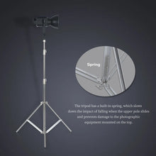 2.9M Tripod Super Stable Big Tripod Foldable Light Stand Lifting Frame Wheels Photography Softbox Photo Studio Stainless Steel