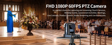 SZXLCOM 3-pack 20x Zoom Full NDI PTZ Camera 1080P HD PTZ Controll Keyboard Live Streaming Conference Camera