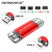 TYPE-C USB Flash Drive 128GB OTG Direct Connection Pen Drive 64GB Memory Stick 16GB Creative Business Gift Red U Disk Blue 32G