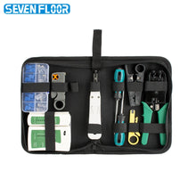RJ45 Crimping Tool Kit Network RJ45 RJ11 Cable Tester Stripper Punch Down Tool Screwdrivers 10pcs Cat5 Plugs Boots Set