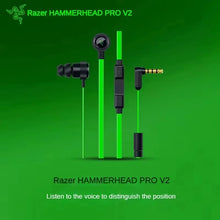Razer Hammerhead Pro V2 Wired Earbuds 3.5mm Custom-Tuned Dual-Driver In-Ear Headphone In-Line Mic Volume Control Gaming Earphone