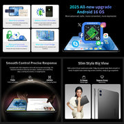 Tableta Teclast T65 de 13.4" 2K 120Hz Android 16, Unisoc T7280 Octa Core, máx. 26GB RAM, 128GB ROM, 8000mAh, 4G LTE