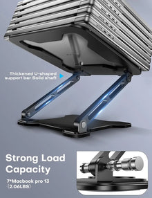 Phone Tablet Stand Adjustable Aluminum Alloy Laptop Tablet Up to 17" Laptop Portable Folding Stand Cooling Stand Support