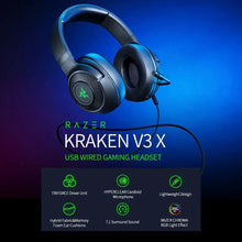 Razer Kraken V3 X Original wired headset gaming headset, RGB light effect, 7.1 surround sound, USB headset