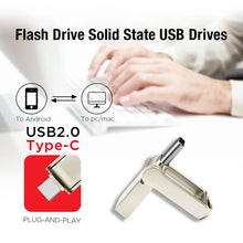 Dual-Interface USB 2.0 Type-C Flash Drive 16-128GB,High-Speed Data Transfer,Plug and play，Compatible with PC/Phone/Laptop