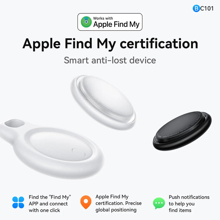 BC101 Mini GPS Tracker Device Smart Anti-Lost Reminder For Kid Pet Bag Wallet Bluetooth Portable Finder Air Tag Tracking Locator