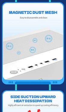 Power Train Coloured Glaze PC Case Sea View Room 270° Full View Without Column Desktop Chassis Support 240 Water Cooler