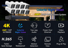 MOVOLS 8CH 5MP 8MP POE Security Camera System Two Way Audio 8MP NVR Kit CCTV Outdoor IP Camera H.265 P2P Video Surveillance Set