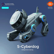 Perro robot inteligente con control remoto por gestos y táctil, altavoz Bluetooth, canciones, programable, luces geniales, juguete interactivo para niños de 6 años en adelante