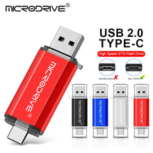 TYPE-C USB Flash Drive 128GB OTG Direct Connection Pen Drive 64GB Memory Stick 16GB Creative Business Gift Red U Disk Blue 32G