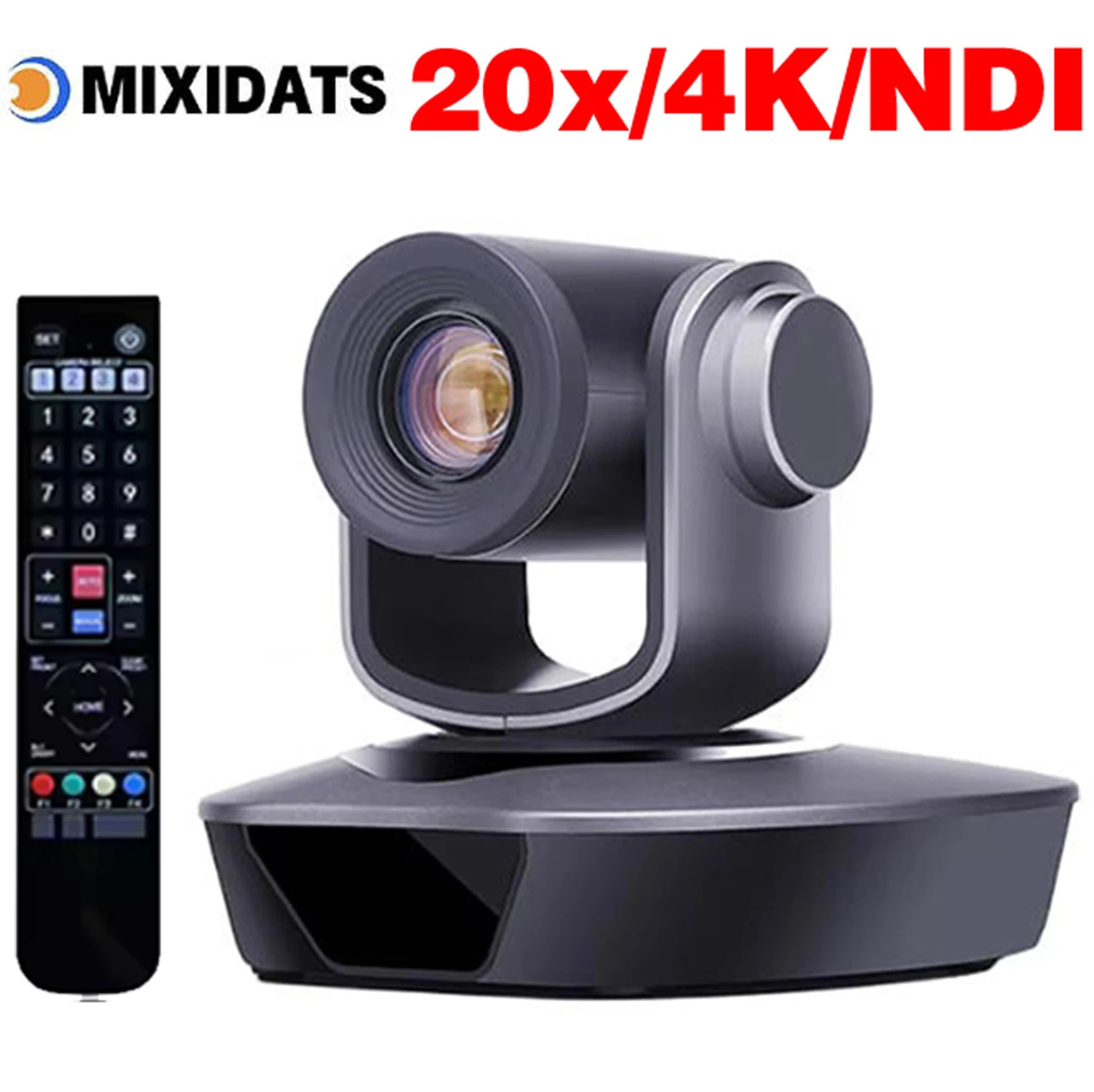 4K Ultra HD PTZ Camera, 20x Zoom, Supports NDI, POE, Ideal for Video Conferencing, Churches, Events, and Live Streaming