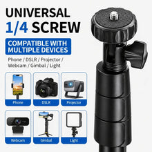 173cm Extendable Phone Tripod Stand, All-in-One Floor Selfie Stick for Live Streaming, Universal Mobile Holder, Stable Tri