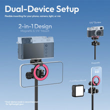 Ulanzi MT-44M 1.49M Magsafe Tripod Stand for Iphone Android Smartphone Camera DSLR Selfie Stick with 360° Ballhead for Vlog Live