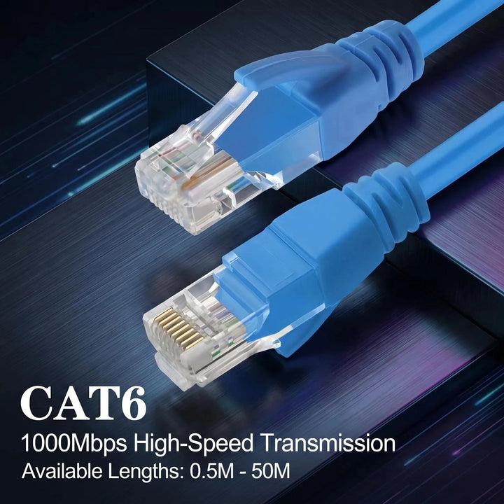 0.5M-50M Cat6 Ethernet Cable UTP LAN Cable RJ45 Network Cord Gigabit High-Speed Cat6 Standard Support Patch Cable