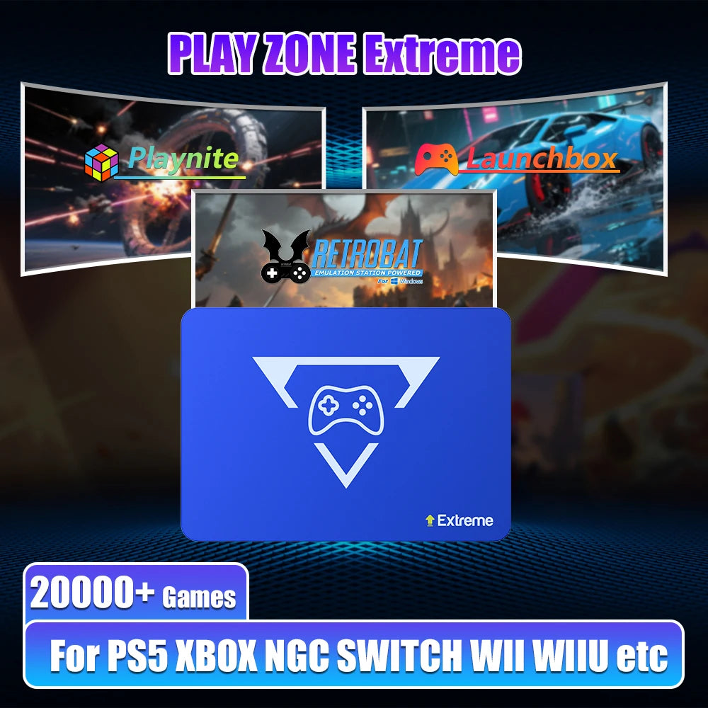 Playzone Extreme Retro Game Solid State Drive 20000+Games for PS5/PS4/XBOX/XBOX Three systems in one For PC/Laptop 2T Game SSD