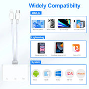 Adaptador de lector de tarjetas SD y TF para iPhone, cámara, Samsung, Xiaomi, iPad, lector de tarjetas de memoria USB, visor de cámaras de seguimiento