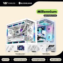 WJCOOLMAN Millennium MATX PC Case 5.5 Inch Screen/Digital Display 360 Water Cooler Sea View Room Customize Screen Computer Case