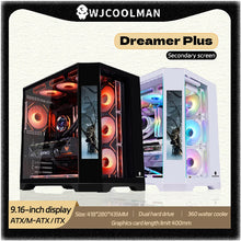 WJCOOLMAN Dreamer PLUS 9.16-inch HD Screen PC Gaming Case Sea View Room 360 Water Cooler Computer Case Gabinetes Gamer