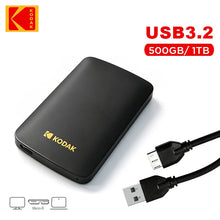 KODAK Portable HDD 500G 1TB External Hard Drive 5Gbps High-Speed Portable Game Hard Drive for PS4/PS3/PS2/PS1/Switch