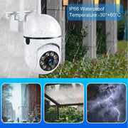Cámara PTZ de vigilancia de seguridad inalámbrica IP Wifi de 8MP, zoom 4X, seguimiento, audio bidireccional, cámara de visión nocturna a color HD