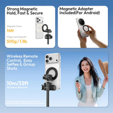 Ulanzi MT-44M 1.49M Magsafe Tripod Stand for Iphone Android Smartphone Camera DSLR Selfie Stick with 360° Ballhead for Vlog Live