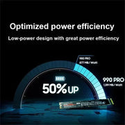 SSD interno de alto rendimiento para portátil y PC de sobremesa, original Samsung 980Pro 990Pro M.2 NVMe de 1TB, PCIe 4.0, 7400MB/s