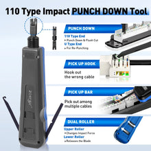 ZoeRax CAT7/CAT6 Pass Through RJ45 Crimper Tool Kit,Network Cable Tester,Punch Down Tool,Stripper Cutter,CAT6/CAT5 Connector.