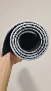 Alfombrilla de ratón gaming grande en blanco y negro, alfombrilla grande para juegos, alfombrilla para ratón de ordenador con bordes reforzados, 90x40 cm, alfombrilla para teclado y ratón de escritorio