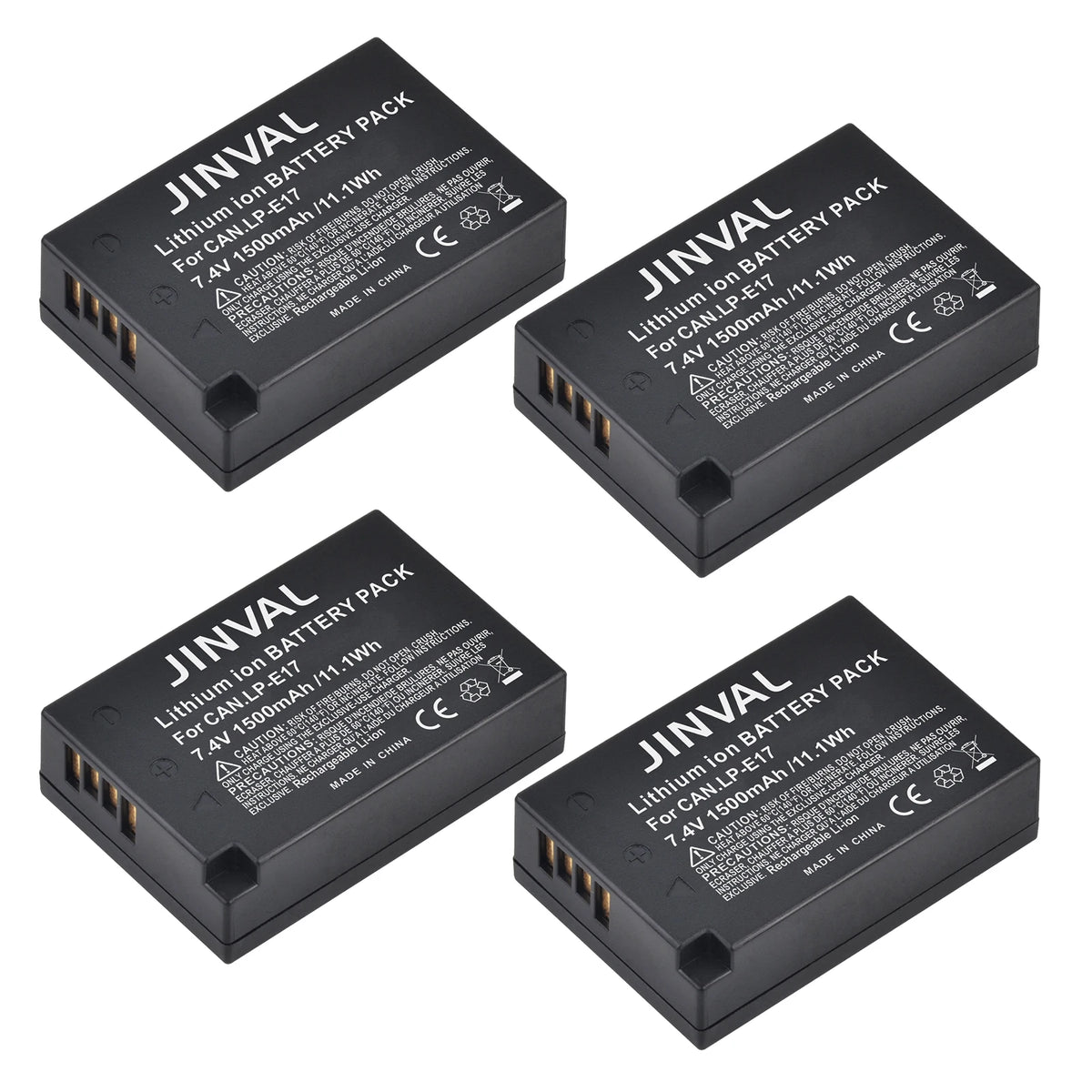 JINVAL LP-E17 Battery 1500mAh Replacement Batteries + PD20W Fast Dual Charger For Canon EOS R50 R10 RP 850D 77D 800D 760D 750D