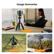 K&F CONCEPT 52cm Desktop Mini Tripod for Camera Compact Tripod 360° Low Profile Ball Head 1/4'' Screw for Camera Video Camcorder