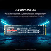 SSD interno de alto rendimiento para portátil y PC de sobremesa, original Samsung 980Pro 990Pro M.2 NVMe de 1TB, PCIe 4.0, 7400MB/s