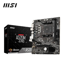 MSI A520M A PRO + AMD Ryzen 3 Ryzen 5 Athlon CPU Motherboard Suit Socket AM4 All but without cooler