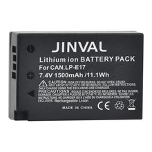 JINVAL LP-E17 Battery 1500mAh Replacement Batteries + PD20W Fast Dual Charger For Canon EOS R50 R10 RP 850D 77D 800D 760D 750D