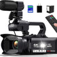 4K 60FPS Professional Camcorder for Photography 64MP WiFi Livestream Webcam Video Cameras 18X Digital Zoom YouTube Vlog Recorder