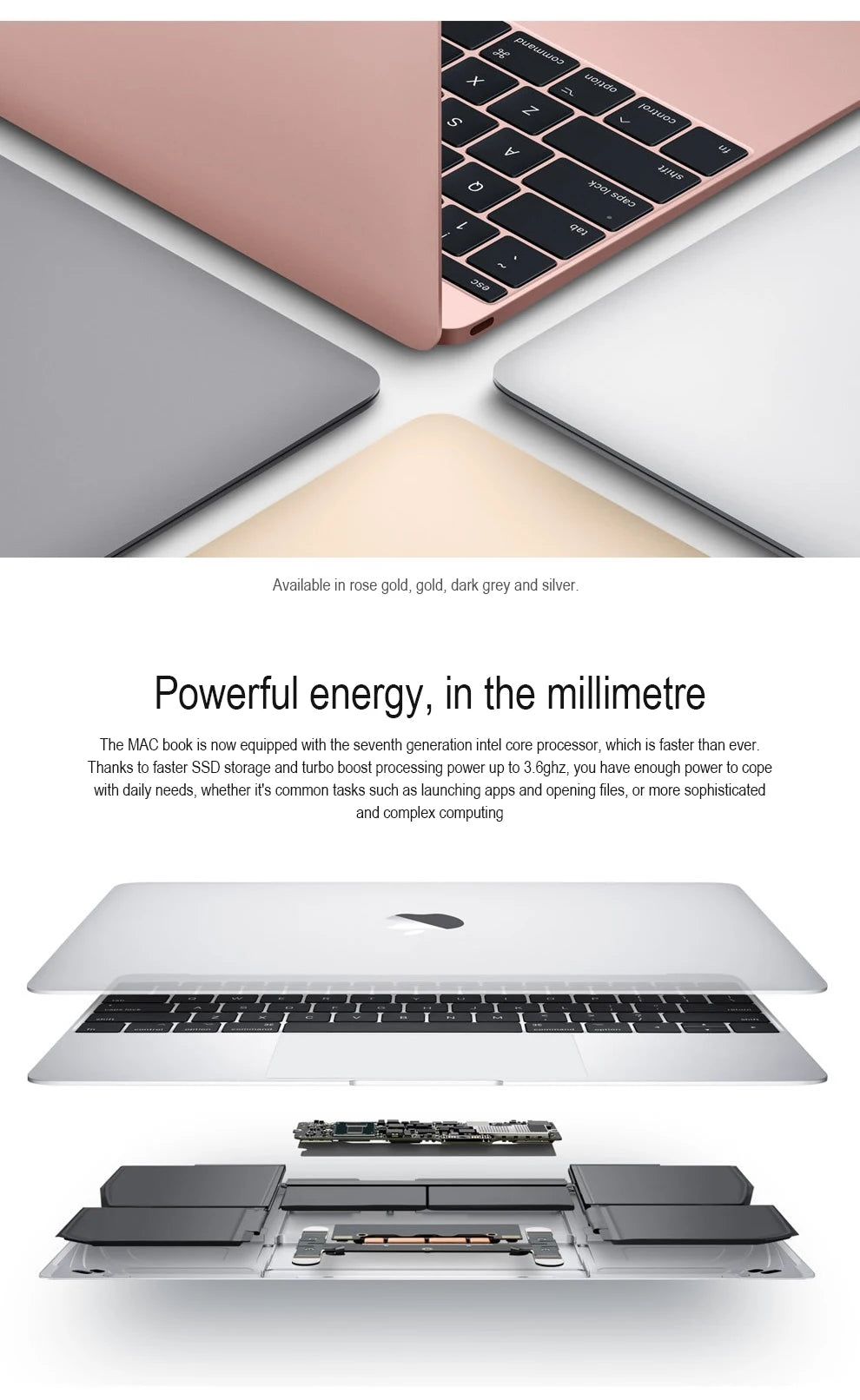 2016 Macbook Air Laptop 12 inch HD 5300 CPU 8GB RAM 256GB SSD Intel Core Retina Ultra Thin Laptop Original Genuine WIFI