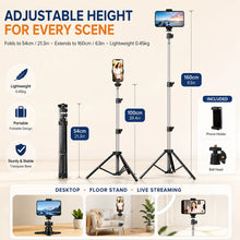 Foldable Phone Tripod MultiPurpose Camera Stand for Live Video Shooting Photography Adjustable with Phone Holder Extendable Legs