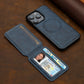 2 in 1 Detachable Leather iPhone Case with Card Pocket - Magnetic Cover for iPhone 17 pro Max 17 Air 15 14 13 12 11 pro Max