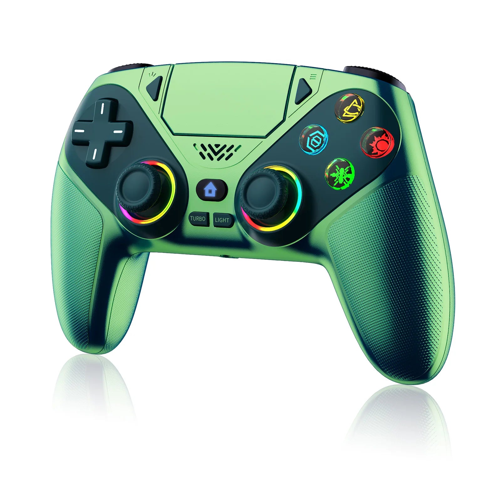 For Playstation 5/PS5 Pro/Slim/PC RGB Light Wireless Console Controller Gamepad Dual Vibration Marco/Turbo Function Programming