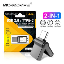 Mini Type C Ultra Dual USB 2.0 Flash Drive 32GB 64GB 128GB Memory Stick Thumb Drive U Disk
