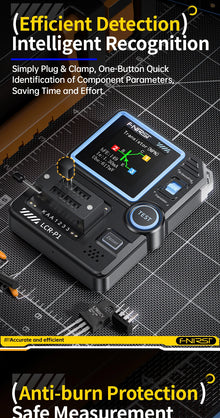 FNIRSI LCR-P1 Transistor Tester, LCR Meter, Capacitor Tester, Auto Test MOSFET/PNP/NPN, Diode/Zener, R/L/C & ESR Meter