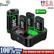 Batería recargable para mando de Xbox One, 4 baterías de 3600 mWh para accesorios de carga de Xbox One/Xbox Series X/S