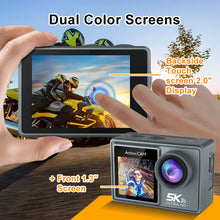 5K 4K Ultra HD Action Camera Dual Screen EIS Anti‑Shake Sports Cam 170° Wide Angle WiFi Remote 50MP Photo Outdoor Diving Cycling